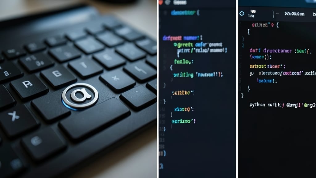 At Symbol for Email and Programming
